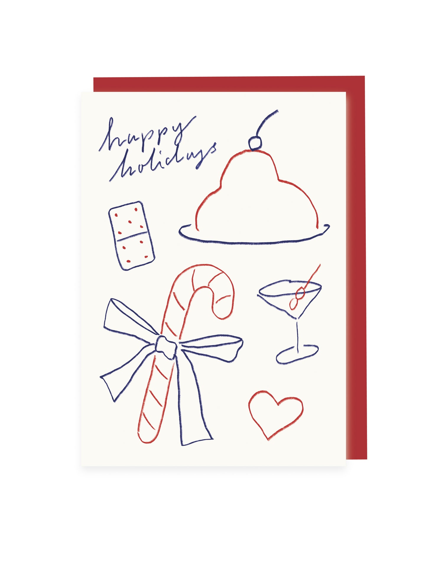 Folding card 'happy holidays' (risography)