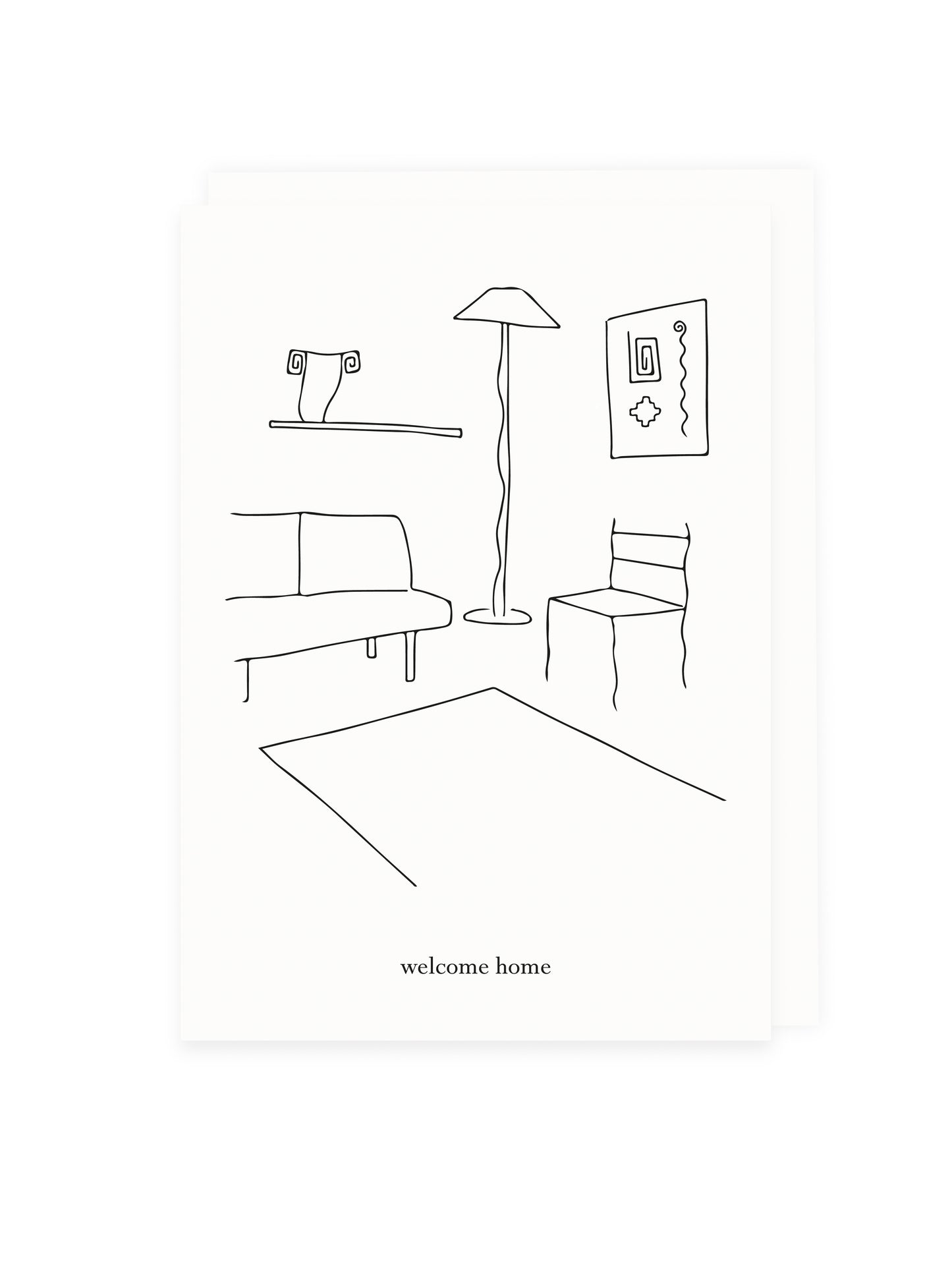 Folding card 'welcome home'