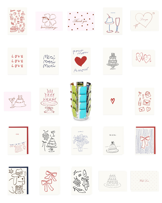 Postcards & Greeting Cards Bestseller Pack with 24 Designs
(12 Postcard Designs & 12 Greeting Card Designs)