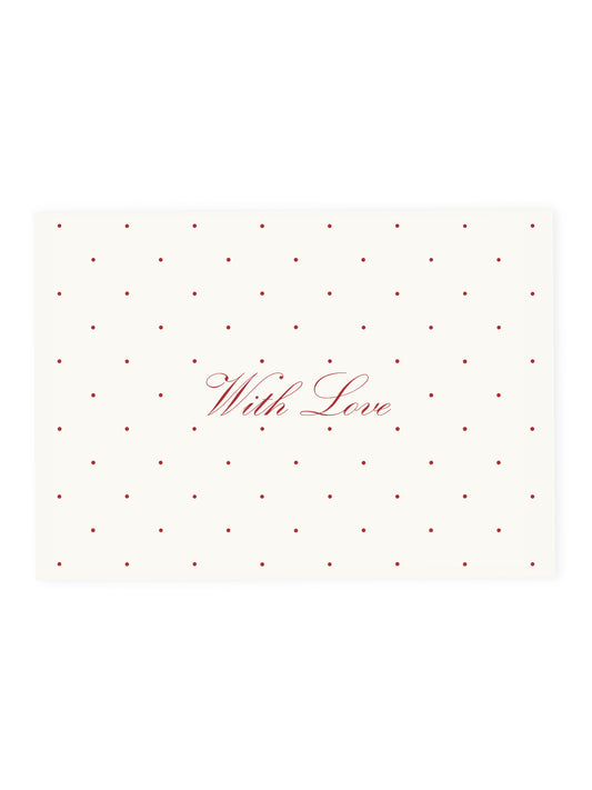 Postcard 'With Love' Polka Dots (Risograph)