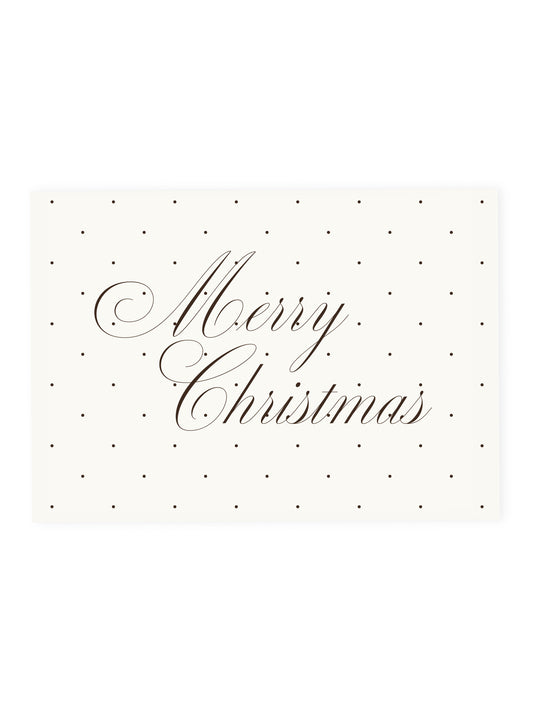 'Merry Christmas' Postcard Polka Dots (Risograph)