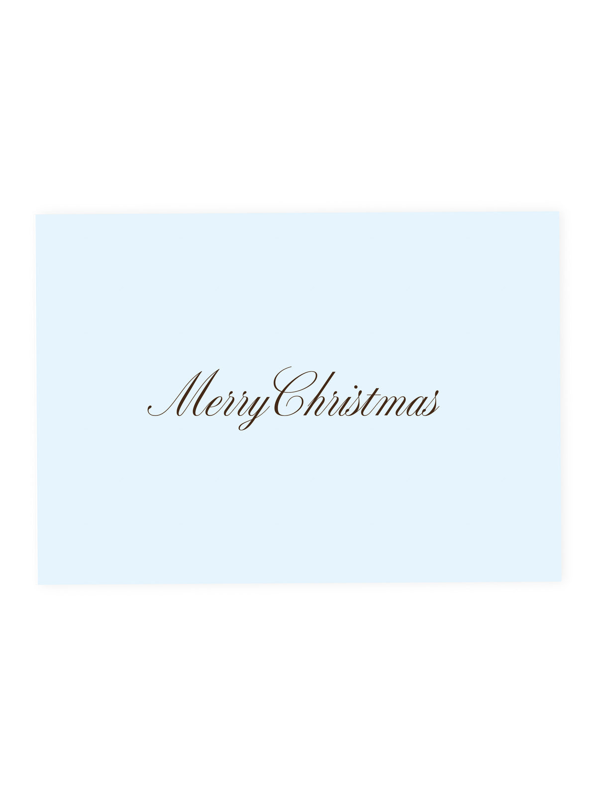 'Merry Christmas' Postcard Blue Brown (Risograph)