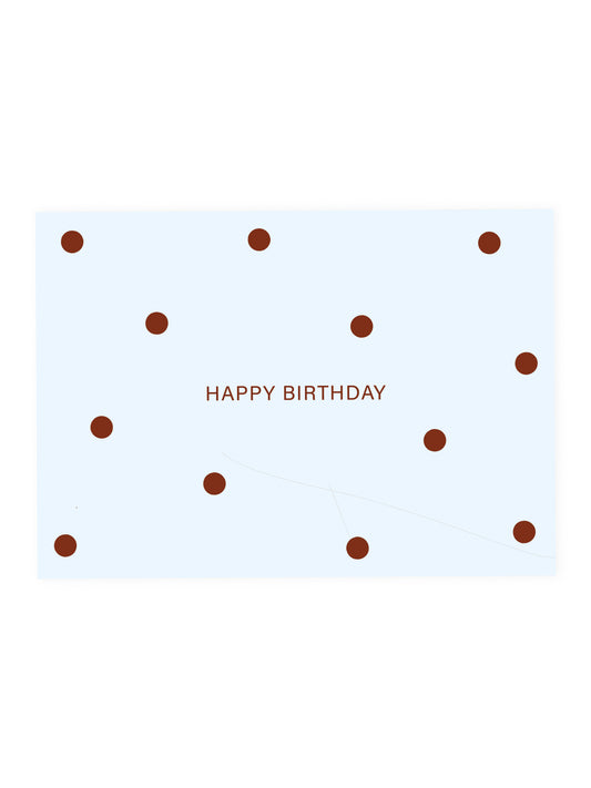 Postcard 'Happy Birthday' Polka Dots (Risograph)
