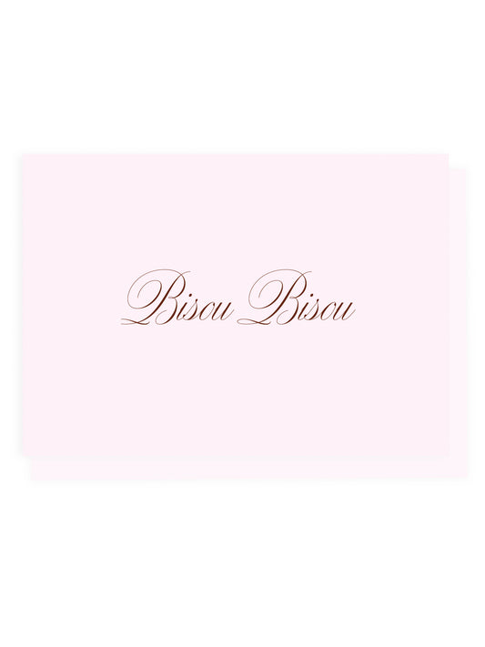 Folding Card 'Bisou Bisou' Pink (Risograph)