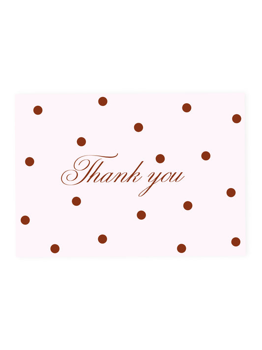 Postcard 'Thank you' Polka Dots (Risograph)