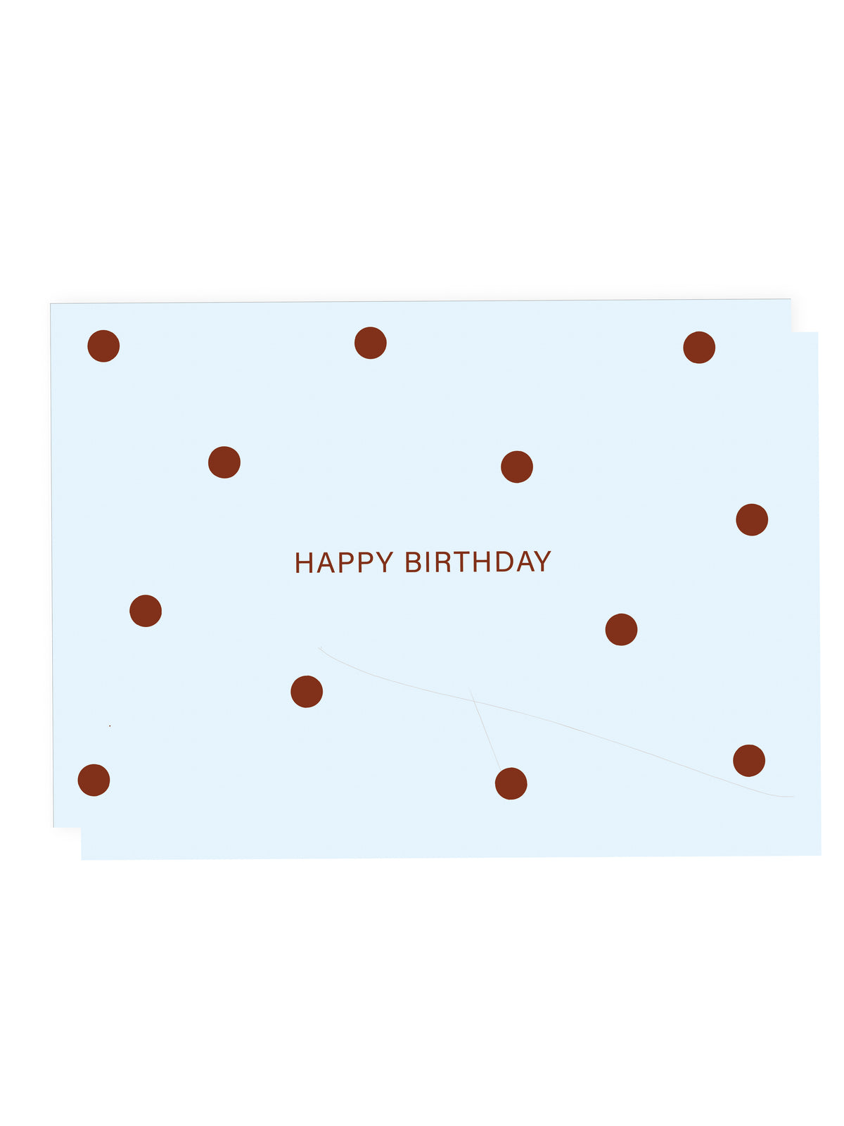 'Happy Birthday' folded card Polka Dots (risograph)