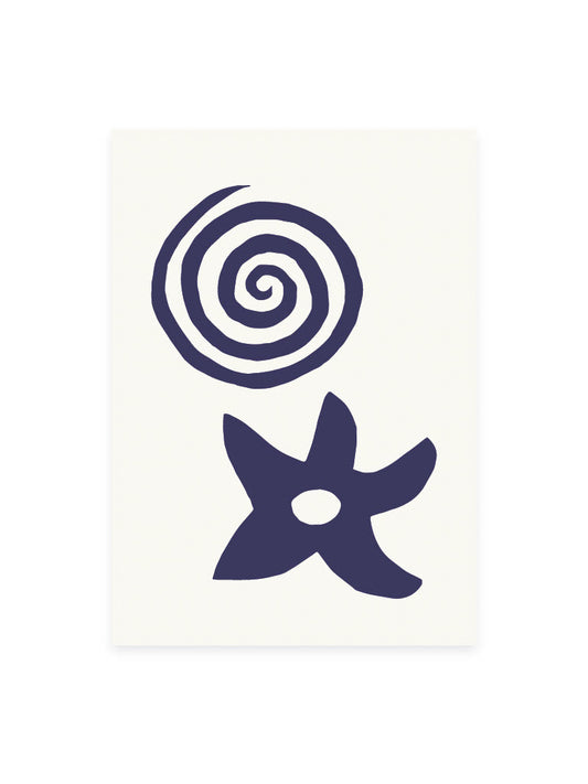 Postcard Starfish (Risography)