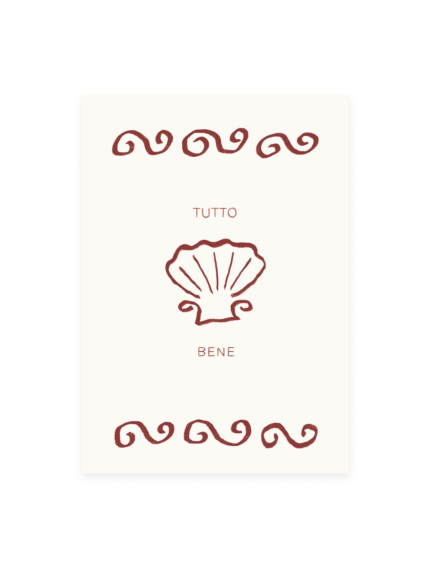 Postcard 'Tutto Bene' Shell (Risograph)
